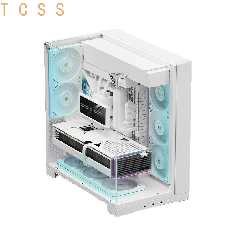 Pc Chassis - Boîtier PC panoramique blanc en verre