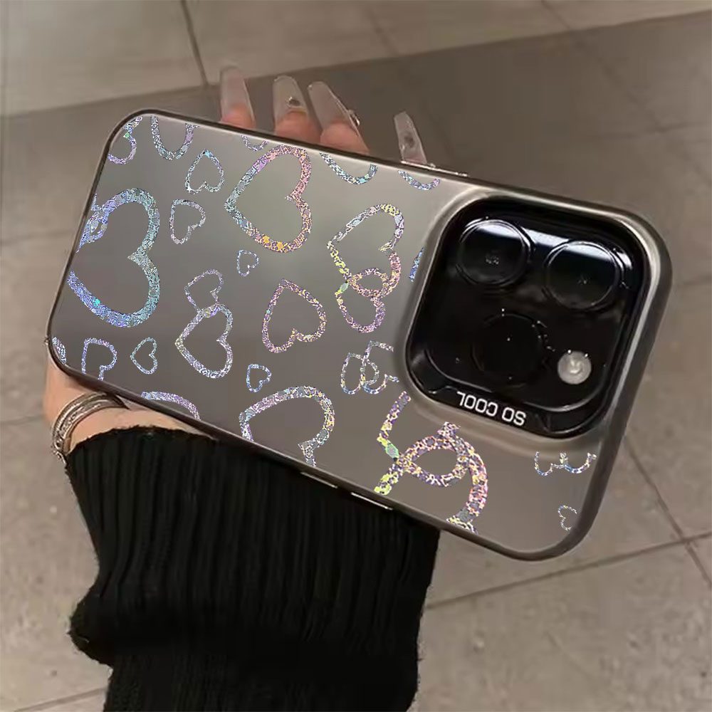 Mini Pc Case - Coque colorée à imprimé cœur pour
